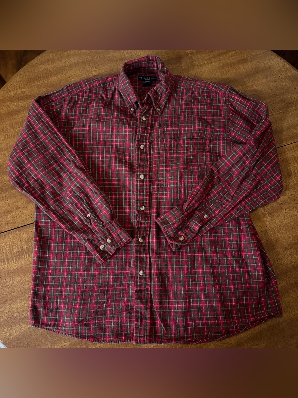 Ivy Crew Classics Button Up Plaid Shirt